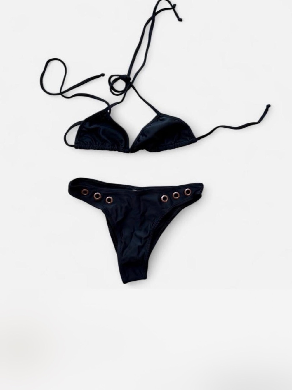 Black Drawstring Bikini Set - NWOT